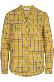 Sydney Check Shirt | Gul | Skjorte med tern fra Co'Couture