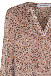 Cramps Boho Blouse | Lysegrå | Bluse med print fra Co'Couture