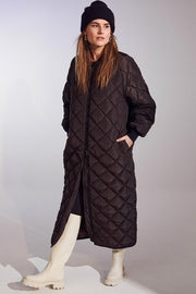 Amanda Mix Quilt Coat | Mocca | Jakke fra Co'couture
