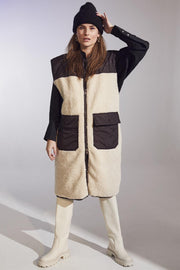 Audrey Fur Mix Vest | Bone | Vest fra Co'couture