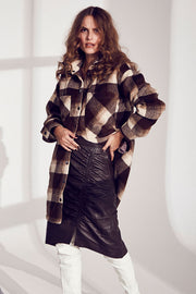 Kelly Fall Check Jacket | Mocca | Ternet jakke fra Co'Couture