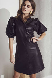 Phoebe Leather Shirt Dress | Læderkjole fra Co'couture