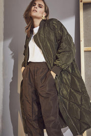 Amanda Quilt Coat | Army | Jakke fra Co'Couture