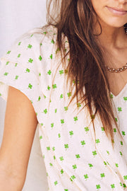 Sunrise Crop Clover Dress | Green | Kjole fra Co'couture