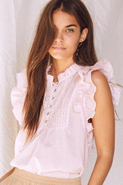Sissa Dot Top | Pink | Top fra Co'couture