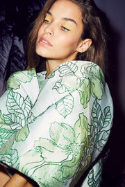 Yoyo Jacquard Dress | Vibrant Green | Kjole fra Co'couture