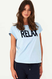 Rockstar | Cool blue | T-shirt med tekst fra Comfy Copenhagen
