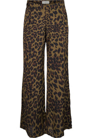 Gina Pa Wide G Leo | Army | Løse bukser med leopard print fra Cph Muse