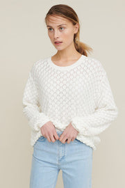 Camilla Sweater | Off-white | Bluse fra Basic Apparel