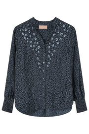 Carmen, shirt | Blue Blizzard w. Print | Skjorte fra Gustav