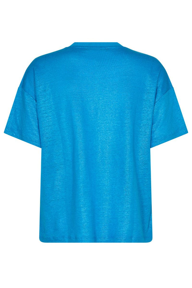 Casa V-SS Foil Tee | Blue Aster | T-shirt fra Mos Mosh