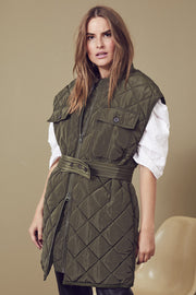 Anaya Quilt Vest | Army | Jakke fra Co'couture