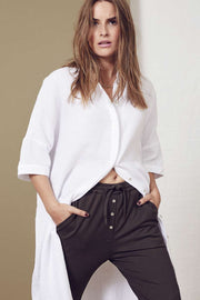 Crepe Tunic Shirt | White | Tunika fra Co'Couture