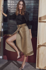 Trinity Skirt | Khaki | Lang nederdel fra Co'Couture