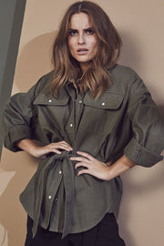 Maxine Shirt | Army | Skjorte fra Co'couture