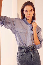 Sissa Shirt | Sky Blue | Bluse fra Co'Couture