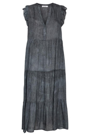 Cold Dye S/S Floor Dress | Dark Grey | Kjole fra Co'couture