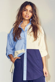 Coriolis Block Oversize Shirt | Pale Blue | Skjorte fra Co'couture