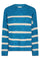 Cozy Stripe Turtleneck | New Blue | Strik fra Co'couture
