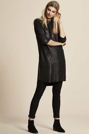 CUalina Leather Dress | Sort | Kjole i læder fra Culture