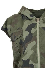 Davis camouflage hoodie vest | Army | Vest fra Black Colour