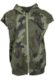Davis camouflage hoodie vest | Army | Vest fra Black Colour