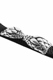 Snake belt | Sølv | Flettet elastikbælte med slangehoveder fra Depeche