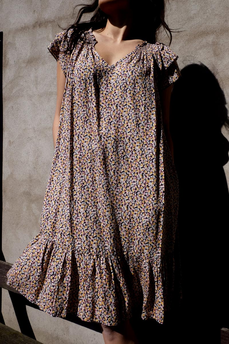 Opiate Tag ud Kassér Co'couture Kjole | Navy | Sunrise Crop Wild Flower Dress – Lisen.dk