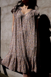 Sunrise Crop Wild Flower Dress | Navy | Kjole fra Co'couture