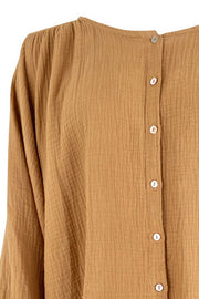 Dune Puff Shirt | Camel | Skjorte fra Black Colour