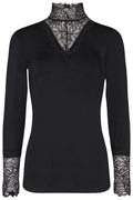 Daisy T-Neck | Schwarz | Bluse von State Bird