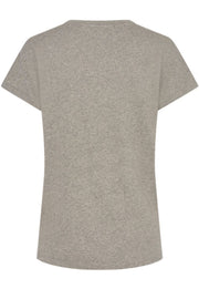 Maya V-neck Tee | Grey Melange | T-shirt fra Mos Mosh