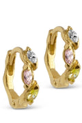 Laia Hoops | Light Pink / Light Apple Green / Clear | Øreringe fra Enamel