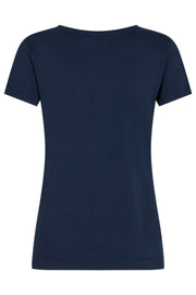 Arden Organic O-SS Tee  | Navy | T-Shirt fra Mos Mosh