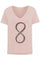 T-shirt v-neck print | Rosa | T-shirt fra Costamani