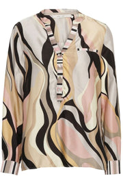 Aja Alma shirt | Sand wave mix stripe | Skjorte fra Costamani
