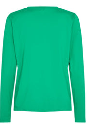 Alma-Ls-Straight-Tshirt | Grass Green | Bluse fra Liberté