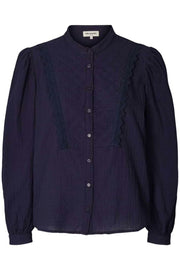 Pearl Shirt | Dark blue | Skjorte fra Lollys Laundry