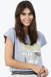 Erika Tee | Grey Melange | T-shirt fra Lollys Laundry