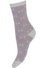 Fashion Sock | Lilla / Silver | Glimmer strømper fra Hype the Detail