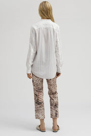 Katje Long Shirt w. Emb. | Hvid  |  Skjorte fra Gustav