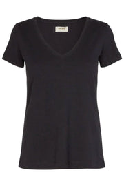 Arden Organic V-SS Tee  | Black | T-Shirt fra Mos Mosh