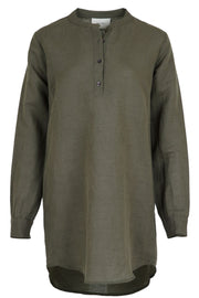 Dia Linen Shirt | Army | Skjorte fra NEO NOIR
