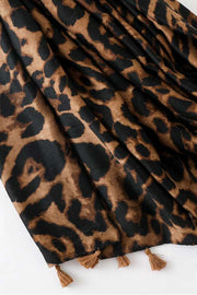 Dolores Scarf | Brown | Tørklæde med leopard print fra Lazy Bear