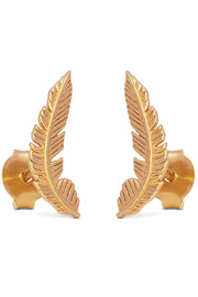 Birla Earring | Guld | Ørestik med fjer fra Enamel