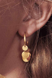 Coin drop hoops | Guld | Øreringe fra Enamel