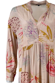 Elisa Silk Kaftan Dress | Rose Poppy | Kaftan fra Black Colour