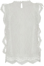 Lulu blouse | Hvid | Blondebluse fra Emm Copenhagen