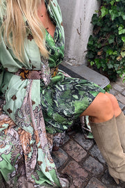 Python dress | Grøn | Tunika i slange print fra EMM Copenhagen
