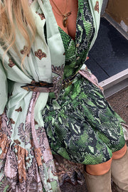 Python dress | Grøn | Tunika i slange print fra EMM Copenhagen